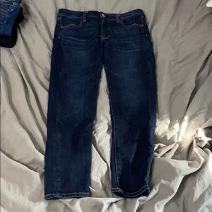 american eagle dark wash hi rise jeggings